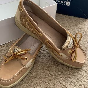 Sperry Angelfish Gold Glitter Boat Shoes